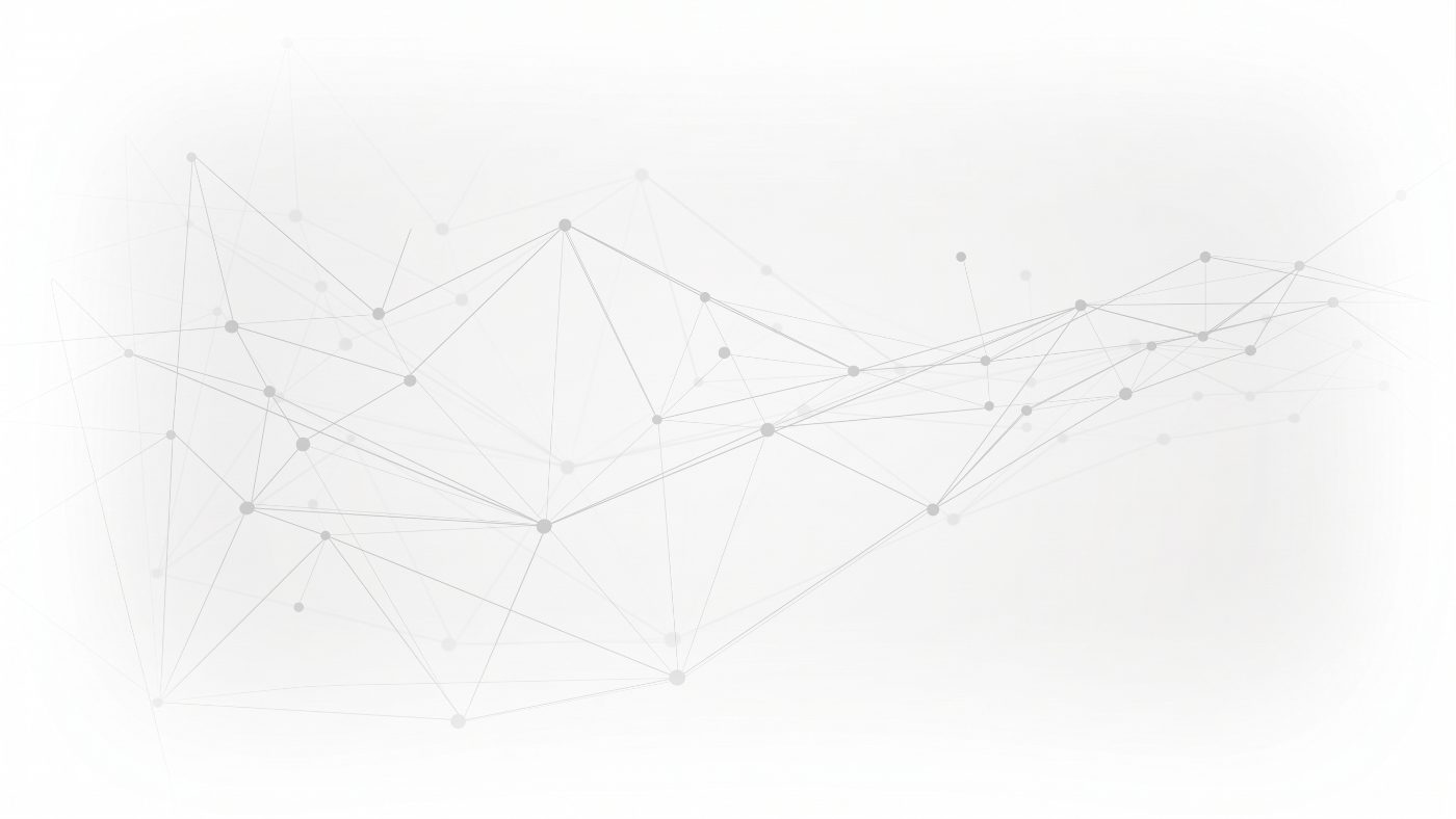 A network of nodes joined by connecting lines